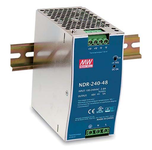 Источники питания на DIN-рейку 61-240 Вт серии  NDR-240
